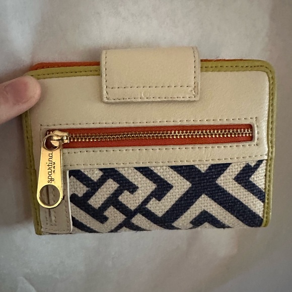 Spartina Anchor Canvas Wallet with Navy Pattern - Picture 4 of 4